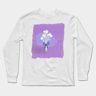 Purple and flower Long Sleeve T-Shirt